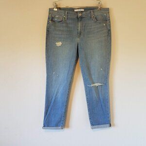 Joe's Jeans Boyfriend Ankle Slim Women's 32 Cuffed Distressed NWT